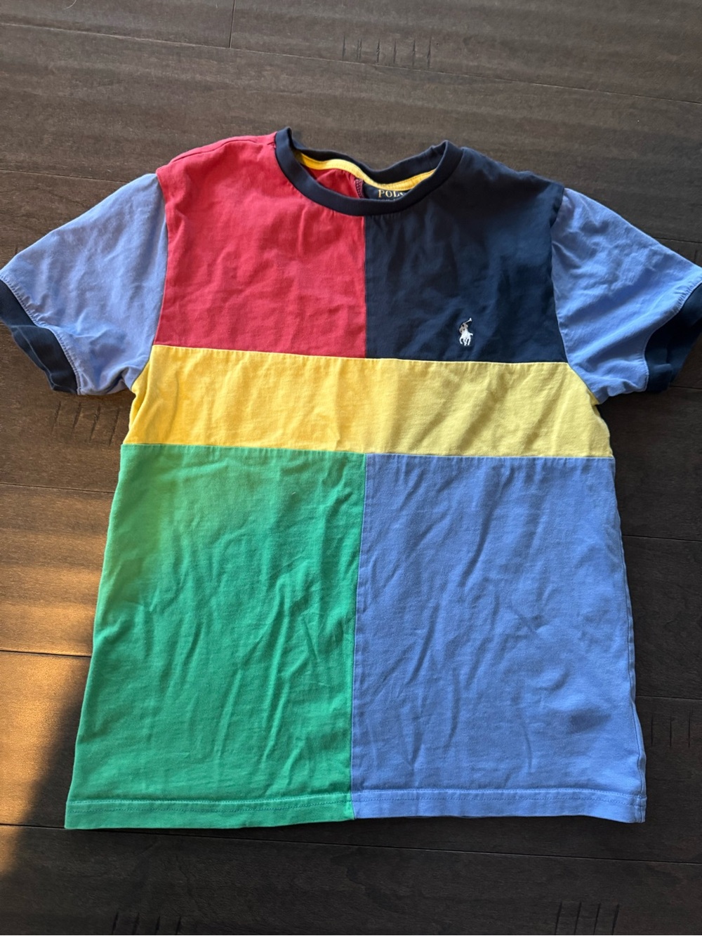 Polo Ralph Lauren Boys Colorblock T Shirt Size 10-12 Multicolor